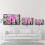 Wallity Pintura Decorativa de Vidrio Templado Multicolor 70 x 110 cm